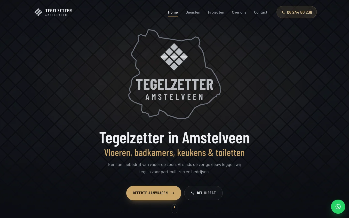Homepage van Tegelzetter Amstelveen